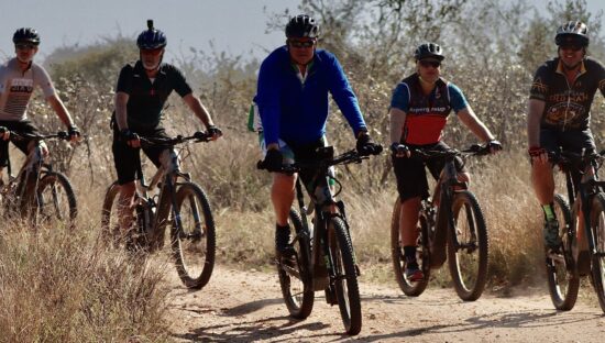 group of cyclists