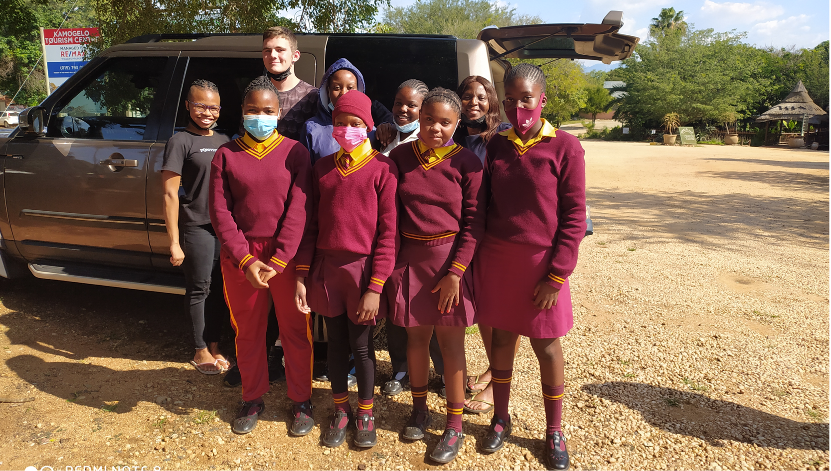 school children standing