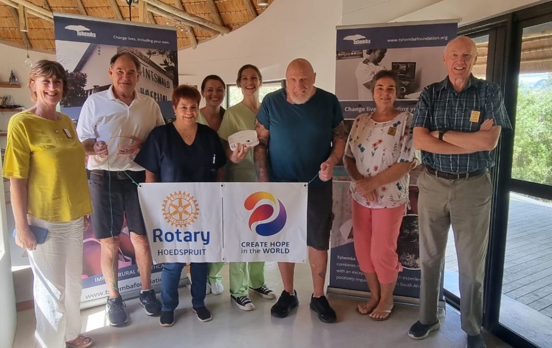 Rotary and Tshemba teams at the equipment handover