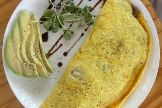 mince and mushroom pancake