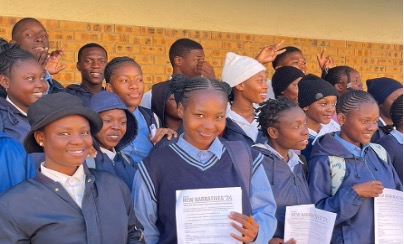 Students at Moses Mnisi High School in Cottondale in the Greater Kruger vied for prizes awarded by the Southern African Wildlife College (SAWC) for the best personal essays to Mother Earth or journalism-styled stories on why wildlife matters. Photo: Risuna Mashele | SAWC