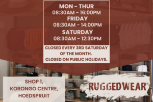 rugged wear open at karongo centre