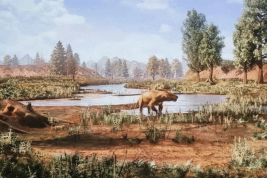 Artists from design company Fancy Horse made a prehistoric scene come to life at the Karoo Fossil Centre in Graaff-Reinet. (Photo: Supplied)